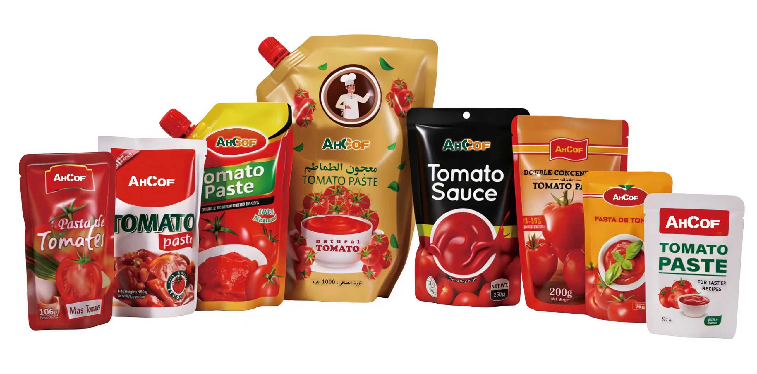 HALAL tomato paste pouch exporter private label small sachet tomato paste