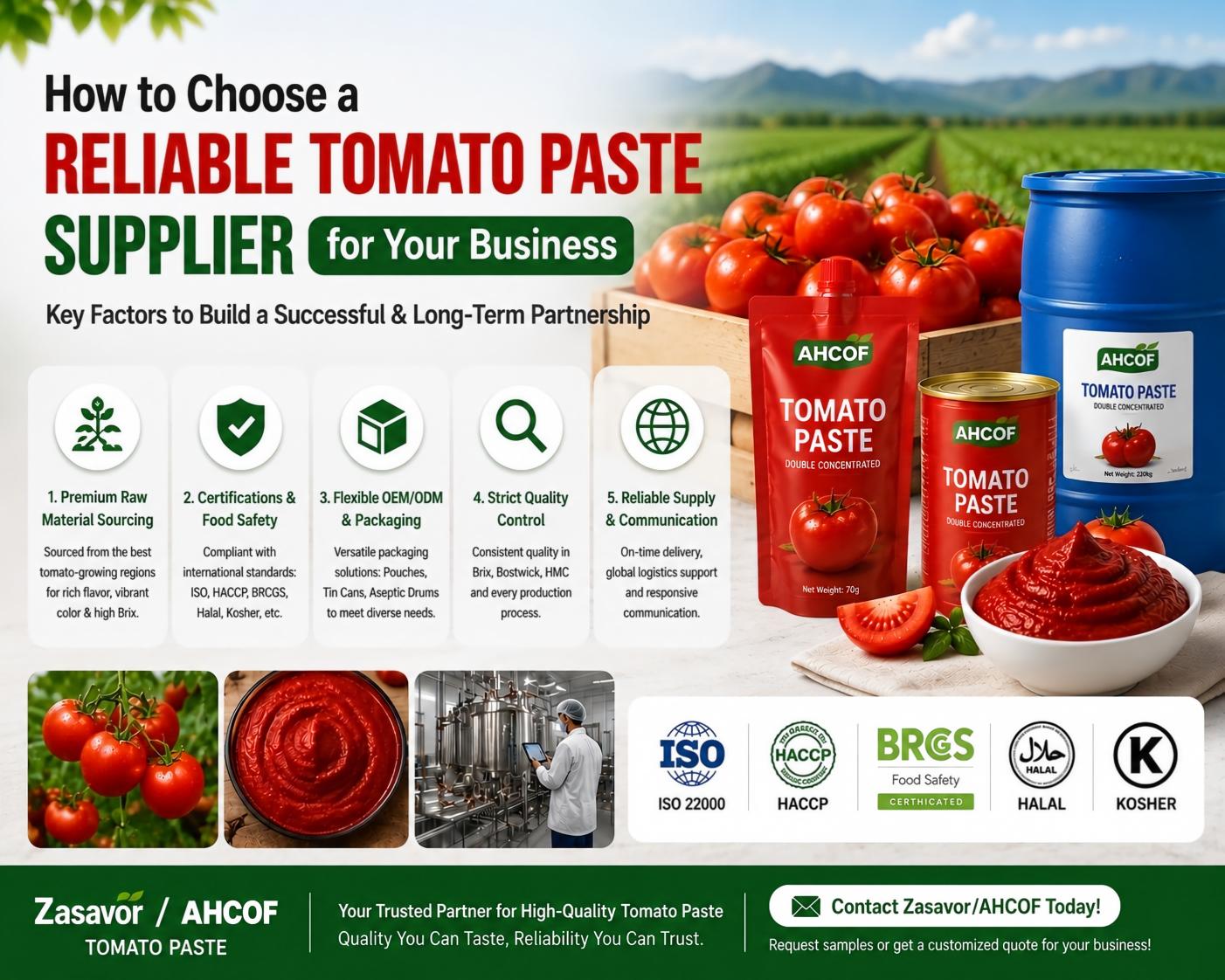 Come scegliere un fornitore affidabile di concentrato di pomodoro per la tua attività
