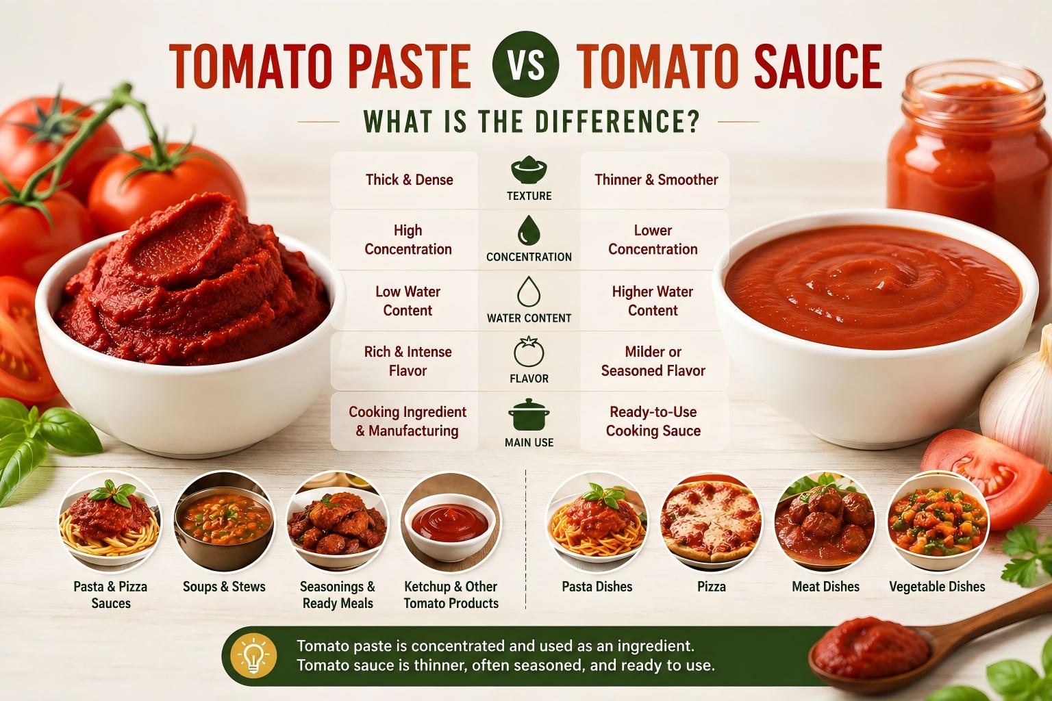 Concentrato di pomodoro o salsa di pomodoro: si possono sostituire l'uno con l'altro?