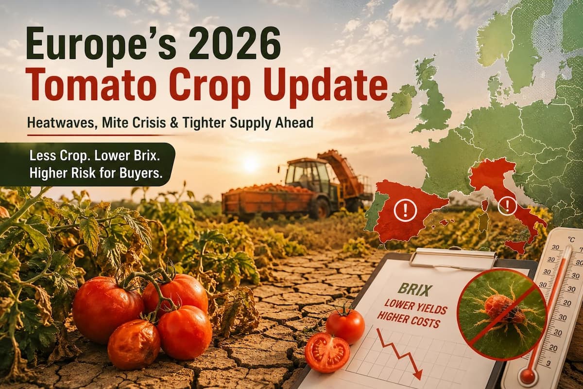 Carenza di concentrato di pomodoro in Europa nel 2026: perché gli acquirenti si rivolgono ai fornitori cinesi